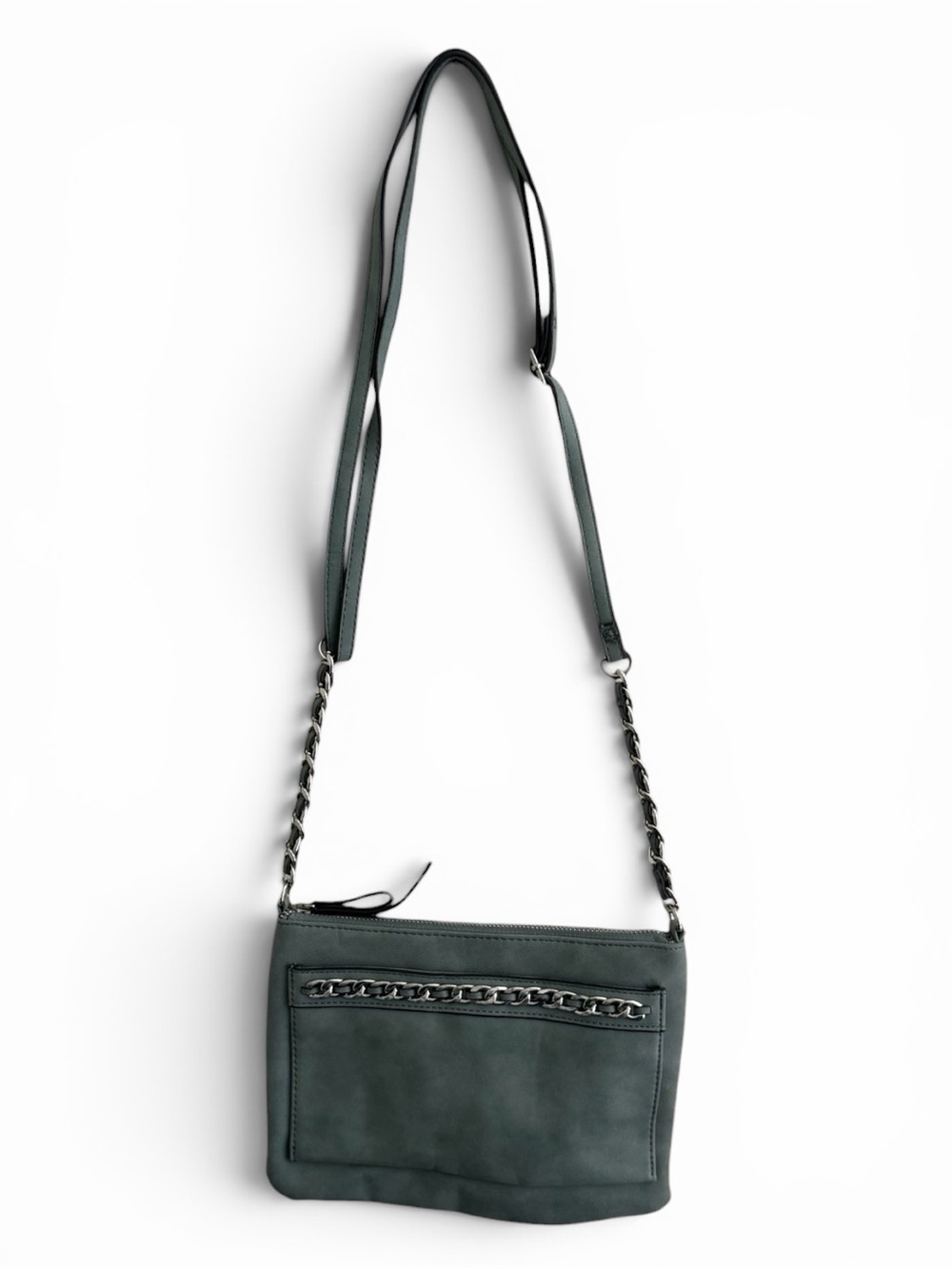 Jessica Simpson Everyday Chain-Accent Crossbody Bag in Forest Green